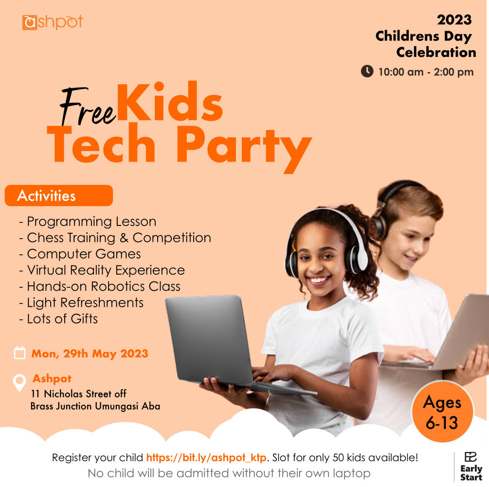 Ashpot Kids Tech Party - Celebrating Children